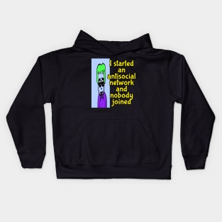 antisocial network tee Kids Hoodie